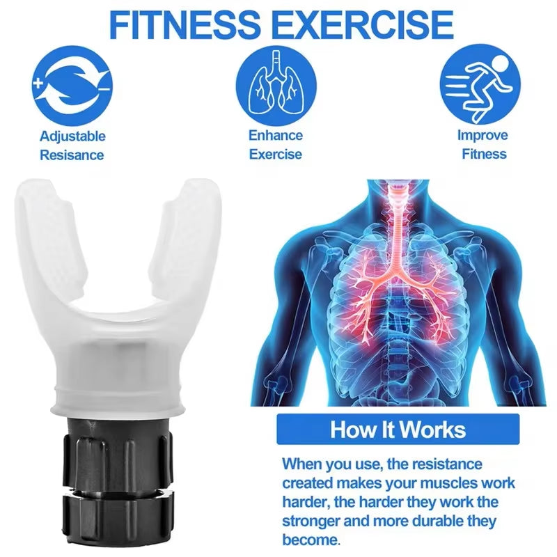 Portable Lung Capacity Abdominal Breathing Trainer with Adjustable Resistance Lmprove Your Lung Capacity and Sleep Quality